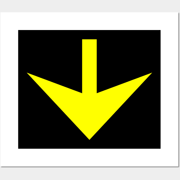 Yamato Yellow on Black Wall Art by GloopTrekker